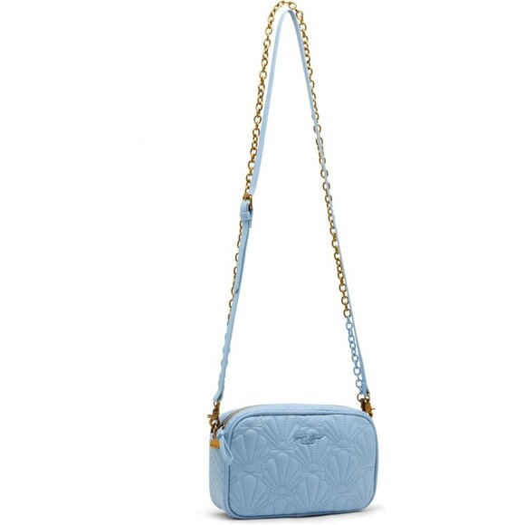 Crossbody Bag Women Polyester Blue Zipper Exterior Interior Pockets - Picture 2 of 5